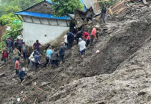 पाल्पामा पहिरोमा पुरिएर ५ जनाको मृत्यु