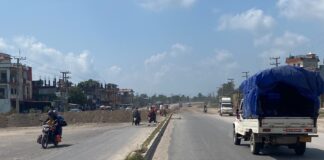 नारायणघाट-बुटवल सडक : विस्तारसँगै सडक सुरक्षाको काम पनि जारी